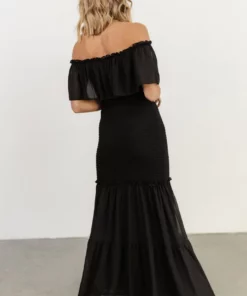 JH Amalfi Smocked Maxi Dress | Black