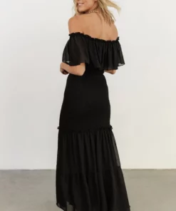 JH Amalfi Smocked Maxi Dress | Black