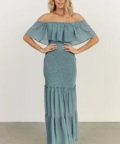 JH Dresses Amalfi Smocked Maxi Dress | Blue