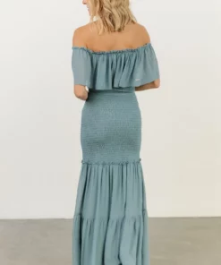 JH Dresses Amalfi Smocked Maxi Dress | Blue