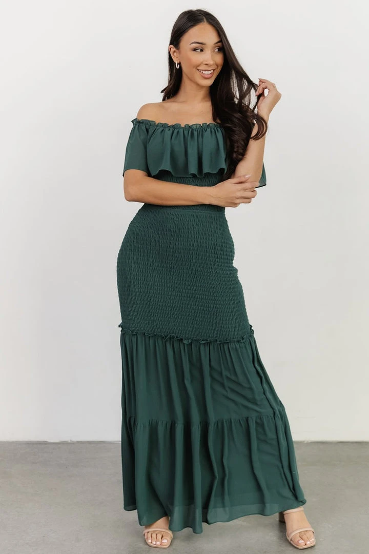JH Amalfi Smocked Maxi Dress | Green 3 JH Amalfi Smocked Maxi Dress | Green