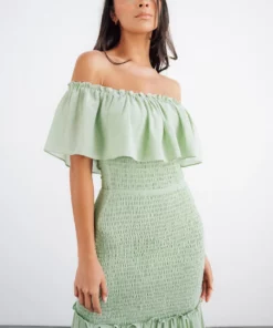 JH Dresses Amalfi Smocked Maxi Dress | Sage 14 JH Dresses Amalfi Smocked Maxi Dress | Sage