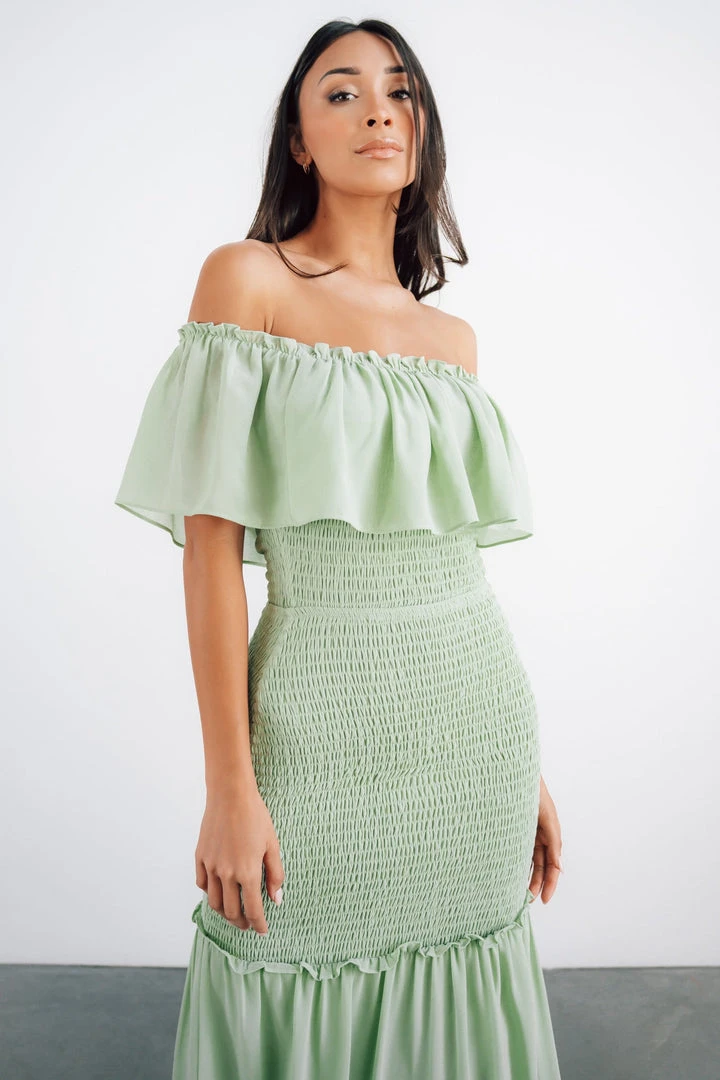 JH Dresses Amalfi Smocked Maxi Dress | Sage 3 JH Dresses Amalfi Smocked Maxi Dress | Sage