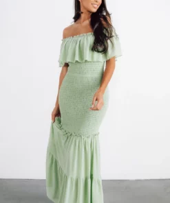 JH Dresses Amalfi Smocked Maxi Dress | Sage