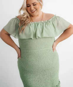 JH Dresses Amalfi Smocked Maxi Dress | Sage 23 JH Dresses Amalfi Smocked Maxi Dress | Sage