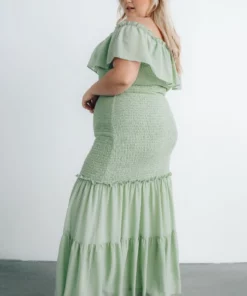 JH Dresses Amalfi Smocked Maxi Dress | Sage 21 JH Dresses Amalfi Smocked Maxi Dress | Sage