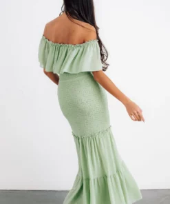 JH Dresses Amalfi Smocked Maxi Dress | Sage 20 JH Dresses Amalfi Smocked Maxi Dress | Sage