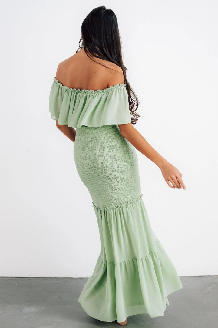 JH Dresses Amalfi Smocked Maxi Dress | Sage 9 JH Dresses Amalfi Smocked Maxi Dress | Sage