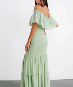 JH Dresses Amalfi Smocked Maxi Dress | Sage 16 JH Dresses Amalfi Smocked Maxi Dress | Sage