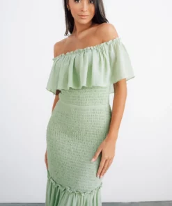 JH Dresses Amalfi Smocked Maxi Dress | Sage 17 JH Dresses Amalfi Smocked Maxi Dress | Sage