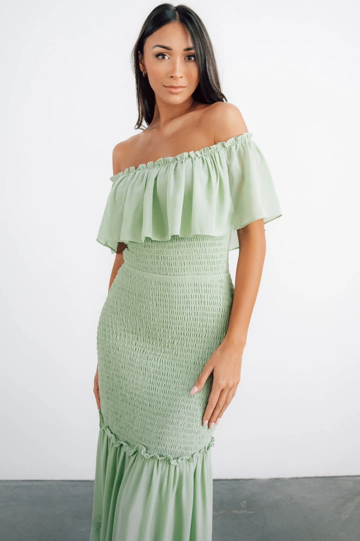 JH Dresses Amalfi Smocked Maxi Dress | Sage 6 JH Dresses Amalfi Smocked Maxi Dress | Sage