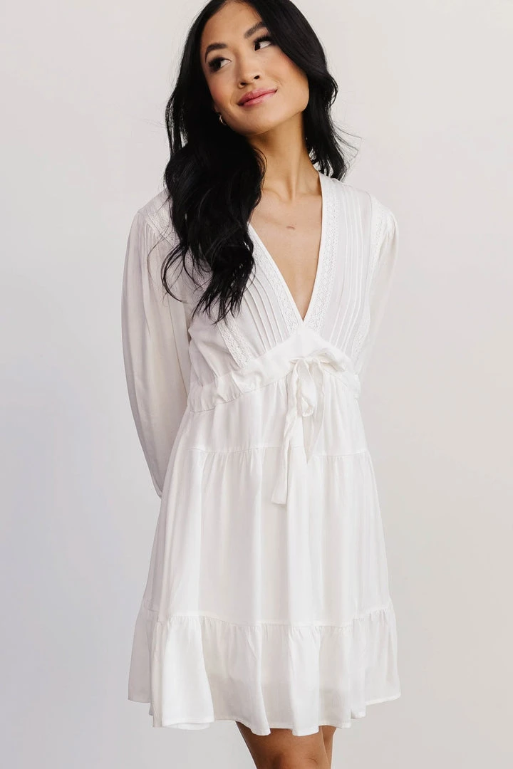 POL Amelia Boho Mini Dress | Off White 2 POL Amelia Boho Mini Dress | Off White