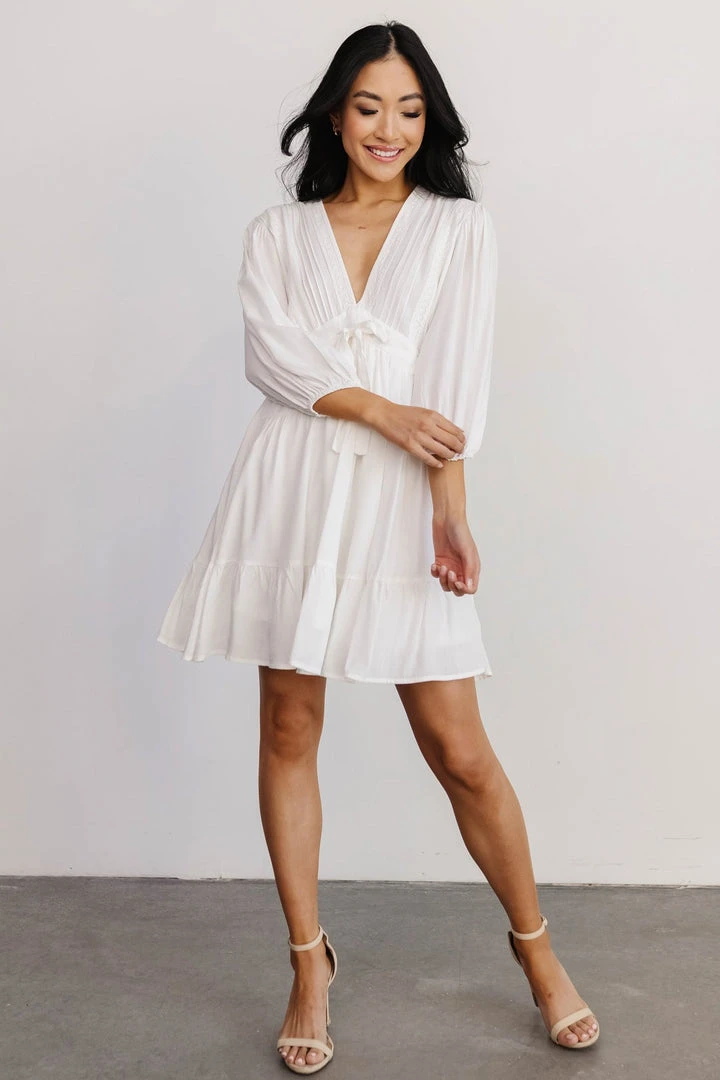 POL Amelia Boho Mini Dress | Off White 7 POL Amelia Boho Mini Dress | Off White