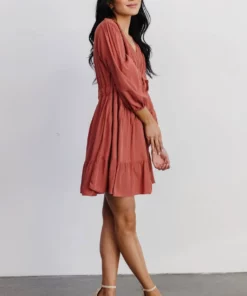 POL Dresses Amelia Boho Mini Dress | Rust