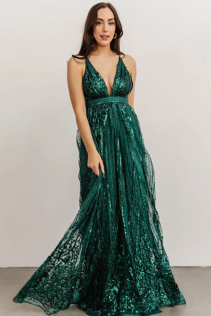 RR Anastasia Gown | Green Sequin Dresses 1 RR Anastasia Gown | Green Sequin Dresses