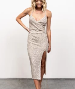AK Annabel Sequin Tank Midi Dress Dresses