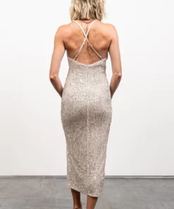 AK Annabel Sequin Tank Midi Dress Dresses