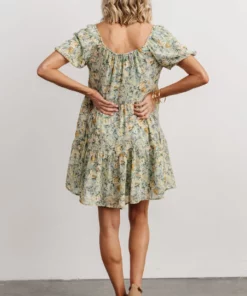 HAY Dresses Annette Mini Dress | Sage Multi Floral