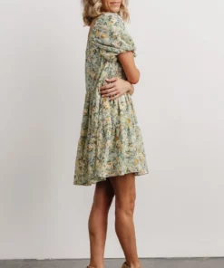 HAY Dresses Annette Mini Dress | Sage Multi Floral