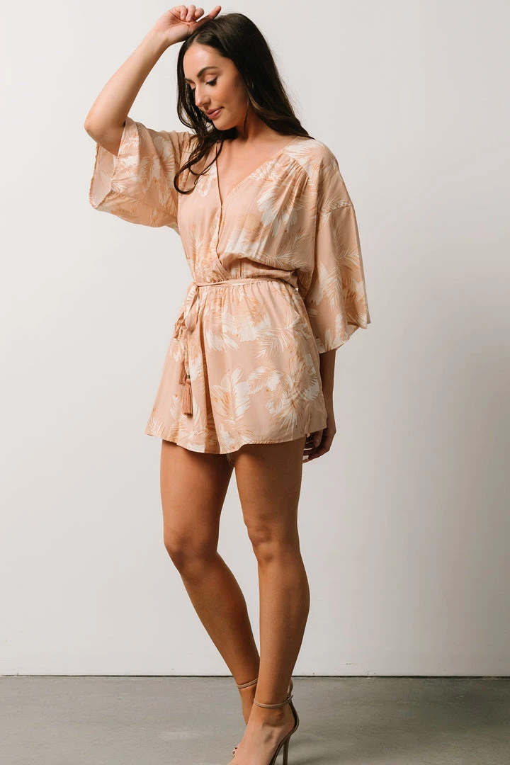 DF Anya Palm Leaf Romper | Natural Boho 2 DF Anya Palm Leaf Romper | Natural Boho