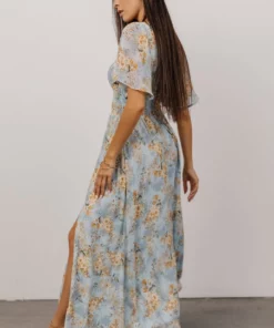 BB Custom April Sweetheart Maxi Dress | Blue Blooms