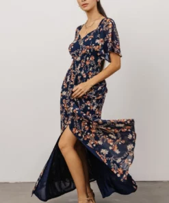 BB Custom Dresses April Sweetheart Maxi Dress | Dark Blue Floral 16 BB Custom Dresses April Sweetheart Maxi Dress | Dark Blue Floral