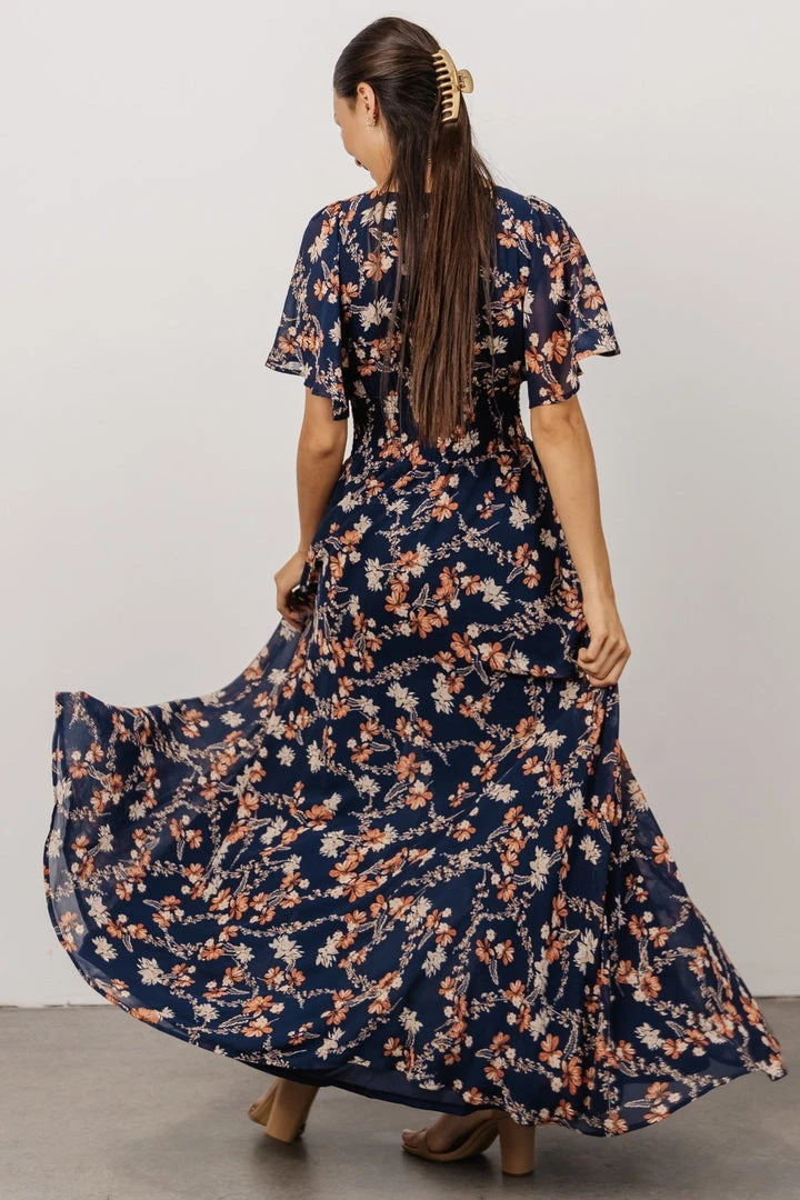 BB Custom Dresses April Sweetheart Maxi Dress | Dark Blue Floral 9 BB Custom Dresses April Sweetheart Maxi Dress | Dark Blue Floral