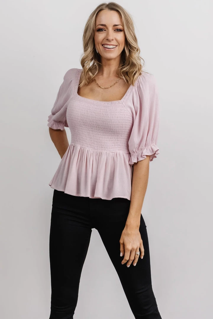 IL Arden Smocked Top | Pale Pink 2 IL Arden Smocked Top | Pale Pink