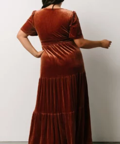 RR Dresses Artemis Velvet Maxi Dress | Dark Spice