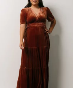 RR Dresses Artemis Velvet Maxi Dress | Dark Spice