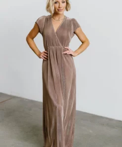 BB Custom Dresses Athena Pleated Maxi Dress | Autumn Orchid