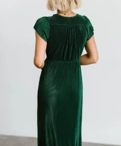 BB Custom Athena Pleated Maxi Dress | Forest 17 BB Custom Athena Pleated Maxi Dress | Forest
