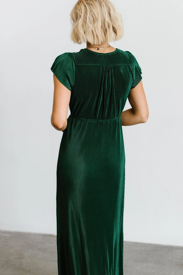 BB Custom Athena Pleated Maxi Dress | Forest 8 BB Custom Athena Pleated Maxi Dress | Forest