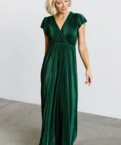 BB Custom Athena Pleated Maxi Dress | Forest 13 BB Custom Athena Pleated Maxi Dress | Forest