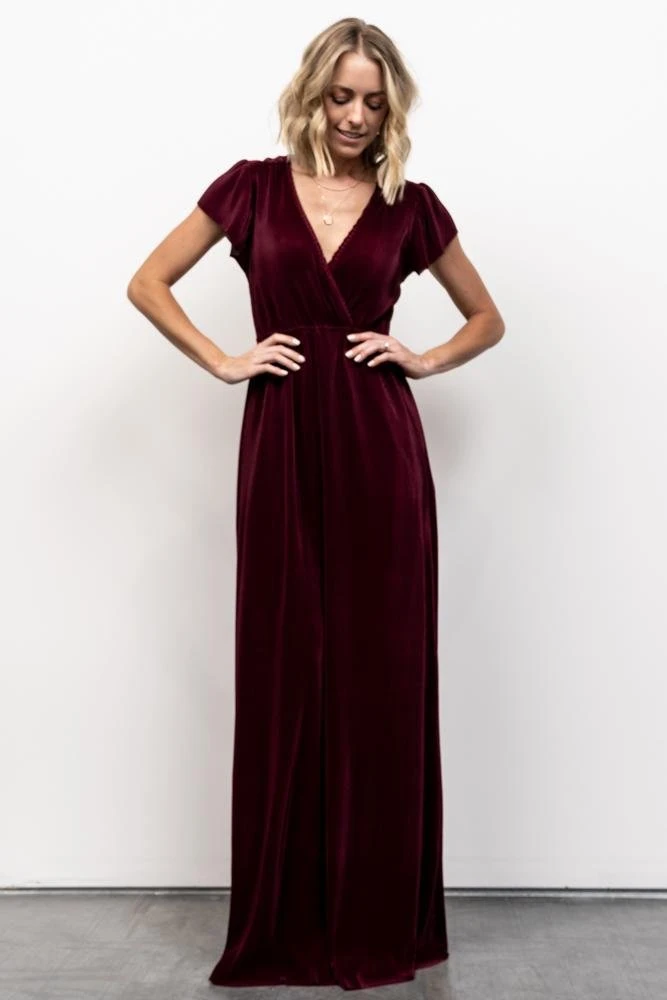 BB Custom Athena Pleated Maxi Dress | Mulberry 14 BB Custom Athena Pleated Maxi Dress | Mulberry