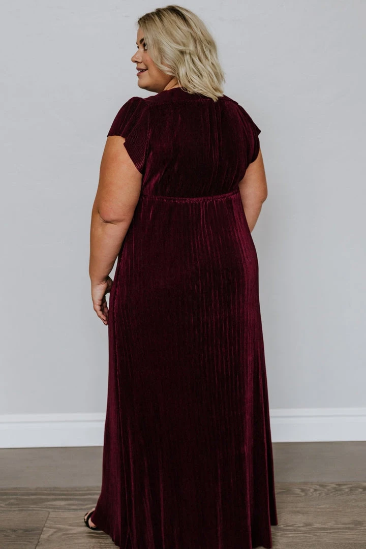 BB Custom Athena Pleated Maxi Dress | Mulberry 11 BB Custom Athena Pleated Maxi Dress | Mulberry