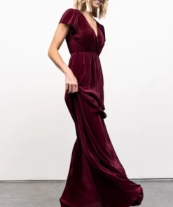 BB Custom Athena Pleated Maxi Dress | Mulberry 22 BB Custom Athena Pleated Maxi Dress | Mulberry