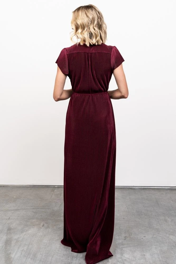 BB Custom Athena Pleated Maxi Dress | Mulberry 12 BB Custom Athena Pleated Maxi Dress | Mulberry