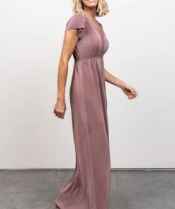 BB Custom Athena Pleated Maxi Dress | Rose Dresses
