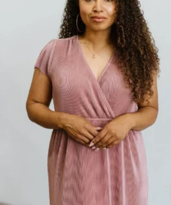 BB Custom Athena Pleated Maxi Dress | Rose Dresses