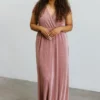 BB Custom Athena Pleated Maxi Dress | Rose Dresses