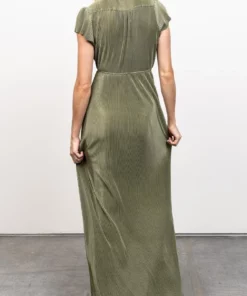 BB Custom Dresses Athena Pleated Maxi Dress | Sage 17 BB Custom Dresses Athena Pleated Maxi Dress | Sage