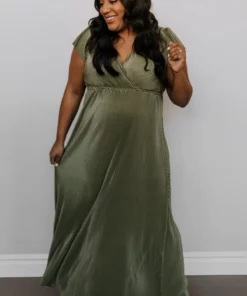 BB Custom Dresses Athena Pleated Maxi Dress | Sage 21 BB Custom Dresses Athena Pleated Maxi Dress | Sage