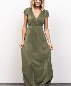 BB Custom Dresses Athena Pleated Maxi Dress | Sage 19 BB Custom Dresses Athena Pleated Maxi Dress | Sage