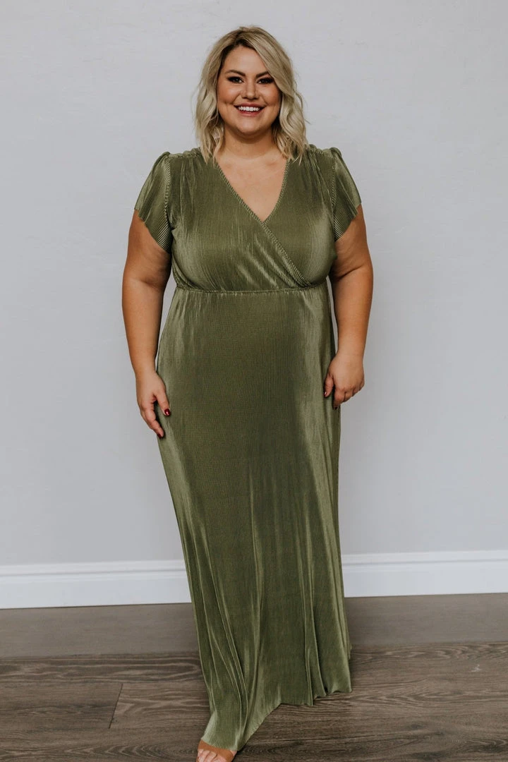 BB Custom Dresses Athena Pleated Maxi Dress | Sage 3 BB Custom Dresses Athena Pleated Maxi Dress | Sage