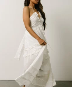 DD Augusta Halter Neck Maxi Dress | Off White 16 DD Augusta Halter Neck Maxi Dress | Off White