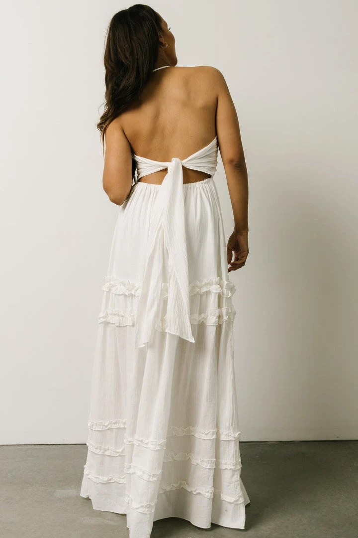 DD Augusta Halter Neck Maxi Dress | Off White 5 DD Augusta Halter Neck Maxi Dress | Off White