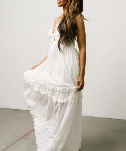 DD Augusta Halter Neck Maxi Dress | Off White 19 DD Augusta Halter Neck Maxi Dress | Off White