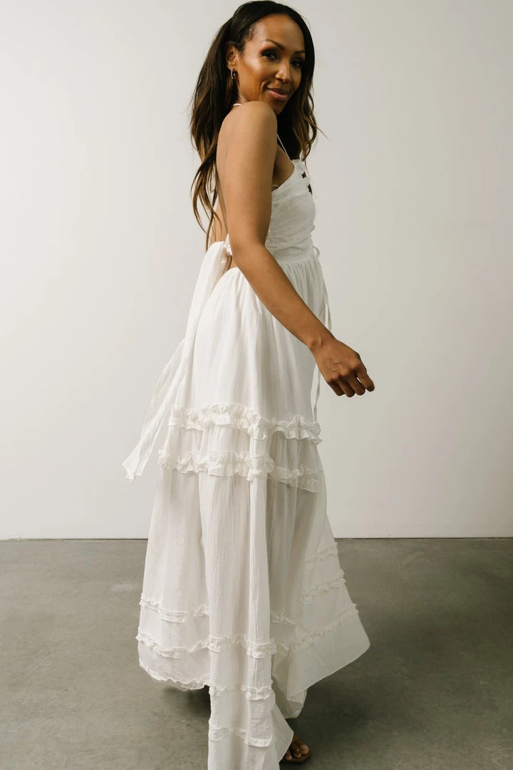 DD Augusta Halter Neck Maxi Dress | Off White 6 DD Augusta Halter Neck Maxi Dress | Off White