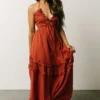 DD Augusta Halter Neck Maxi Dress | Terracotta Dresses